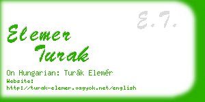 elemer turak business card